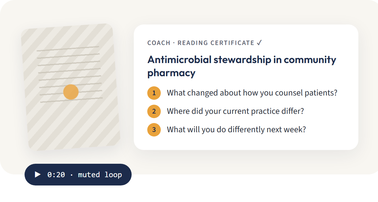 The AI coach reads your entry and asks questions about what you learned.
